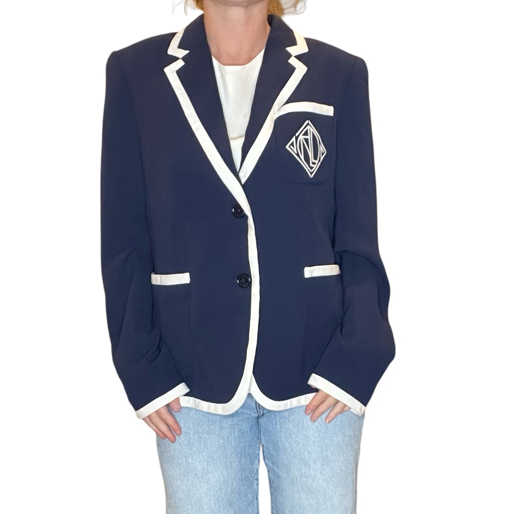 Ralph Lauren Two-Toned Georgette Blazer